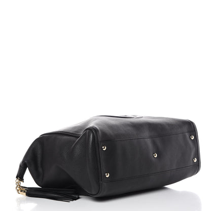 Gucci Pebbled Calfskin Large Soho Top Handle Bag Black 5 of 11