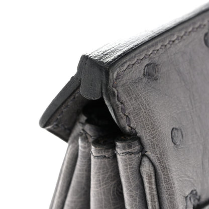 Hermes Ostrich Birkin 25 Gris Agate 11 of 15
