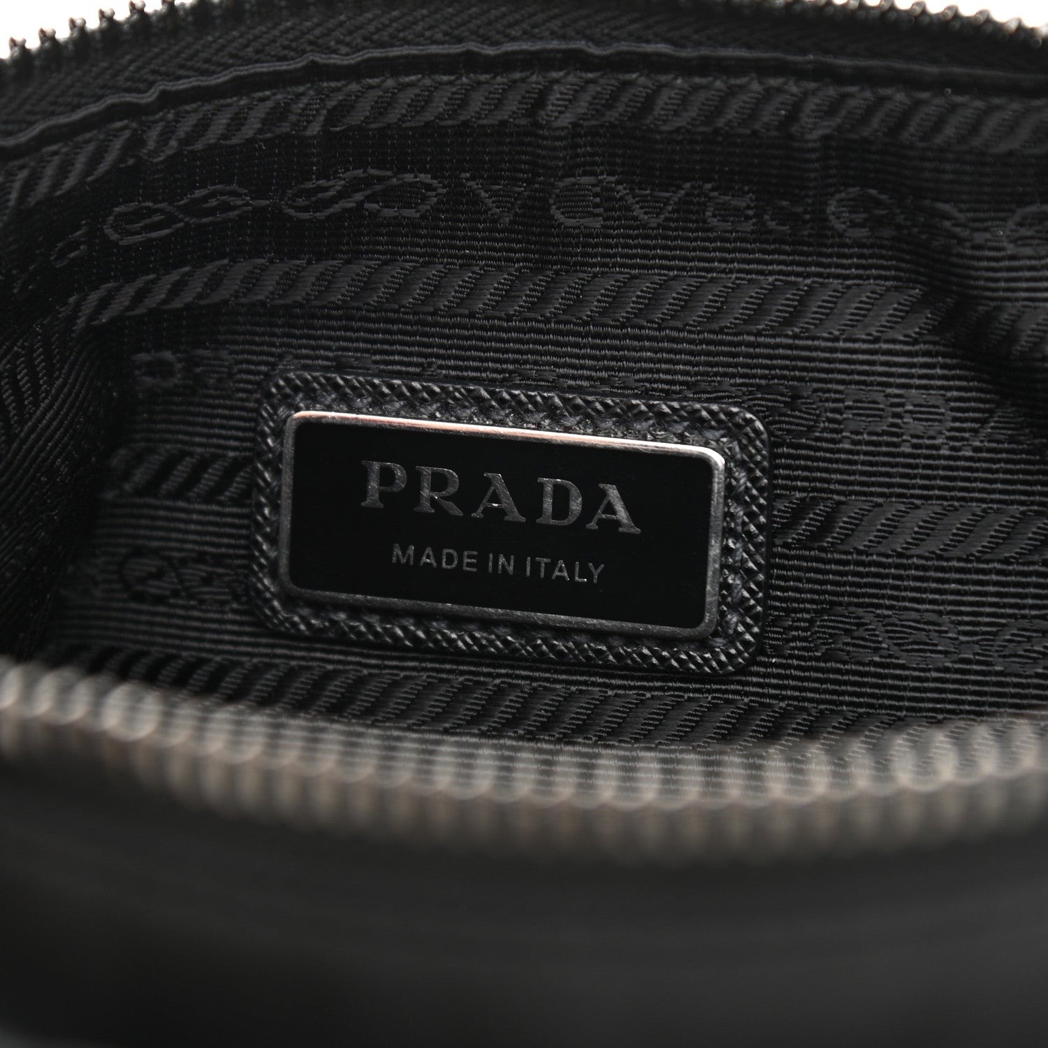 Prada Re-Nylon Saffiano Pocket Zippered Shoulder Bag Black 6 of 11