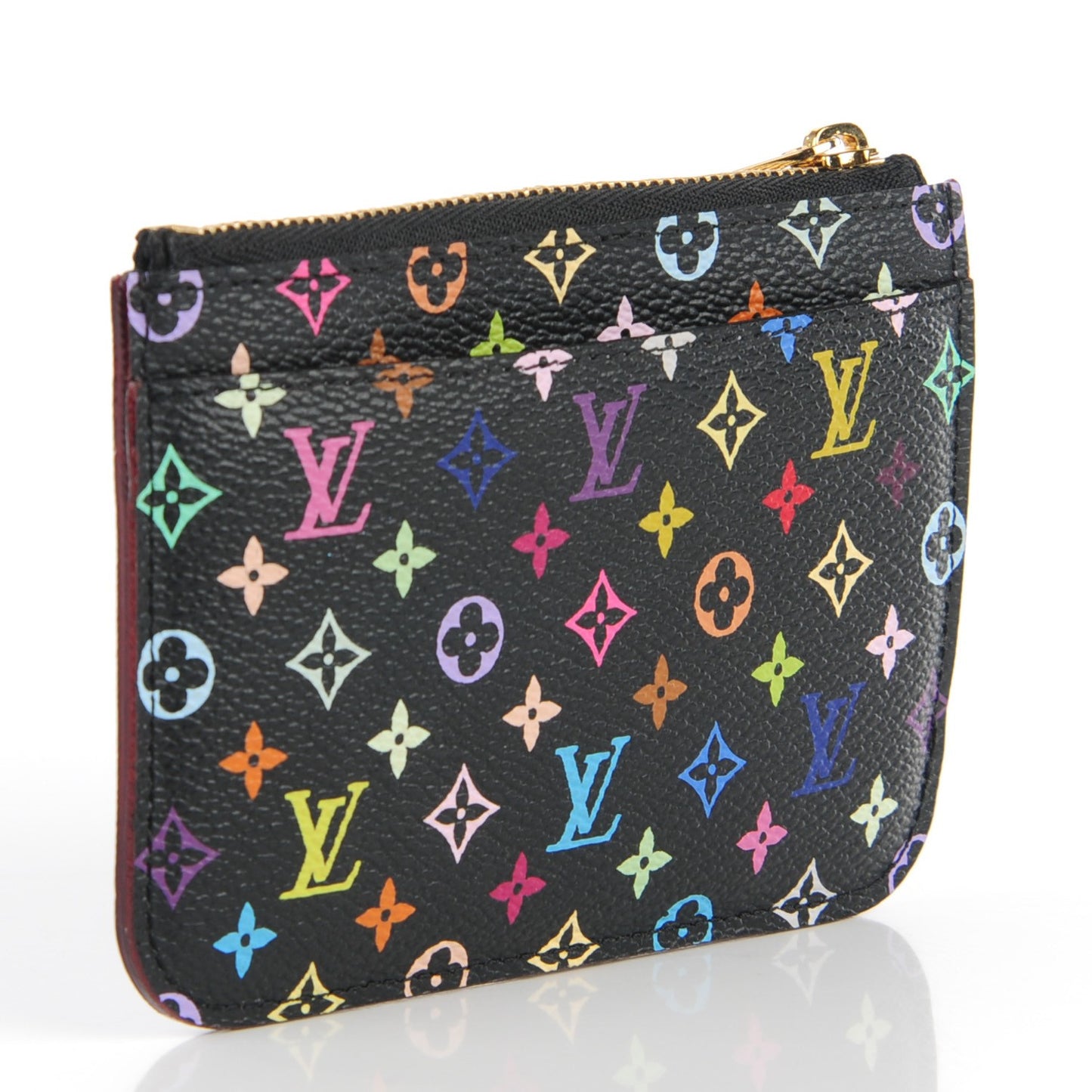 Monogram Multicolor Key Pouch Black Violet