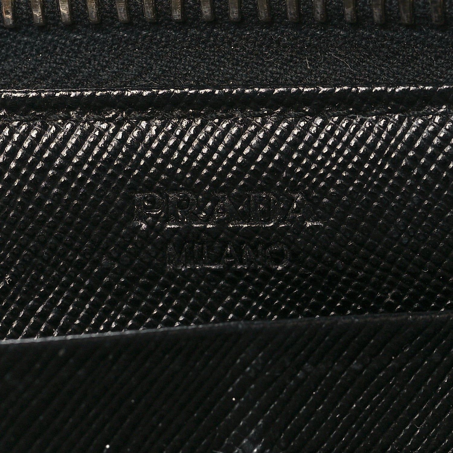 Prada Saffiano Fiocco Bow Zip Around Wallet Black 6 of 15