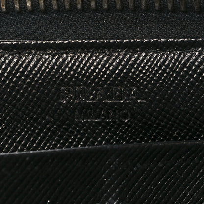 Prada Saffiano Fiocco Bow Zip Around Wallet Black 6 of 15