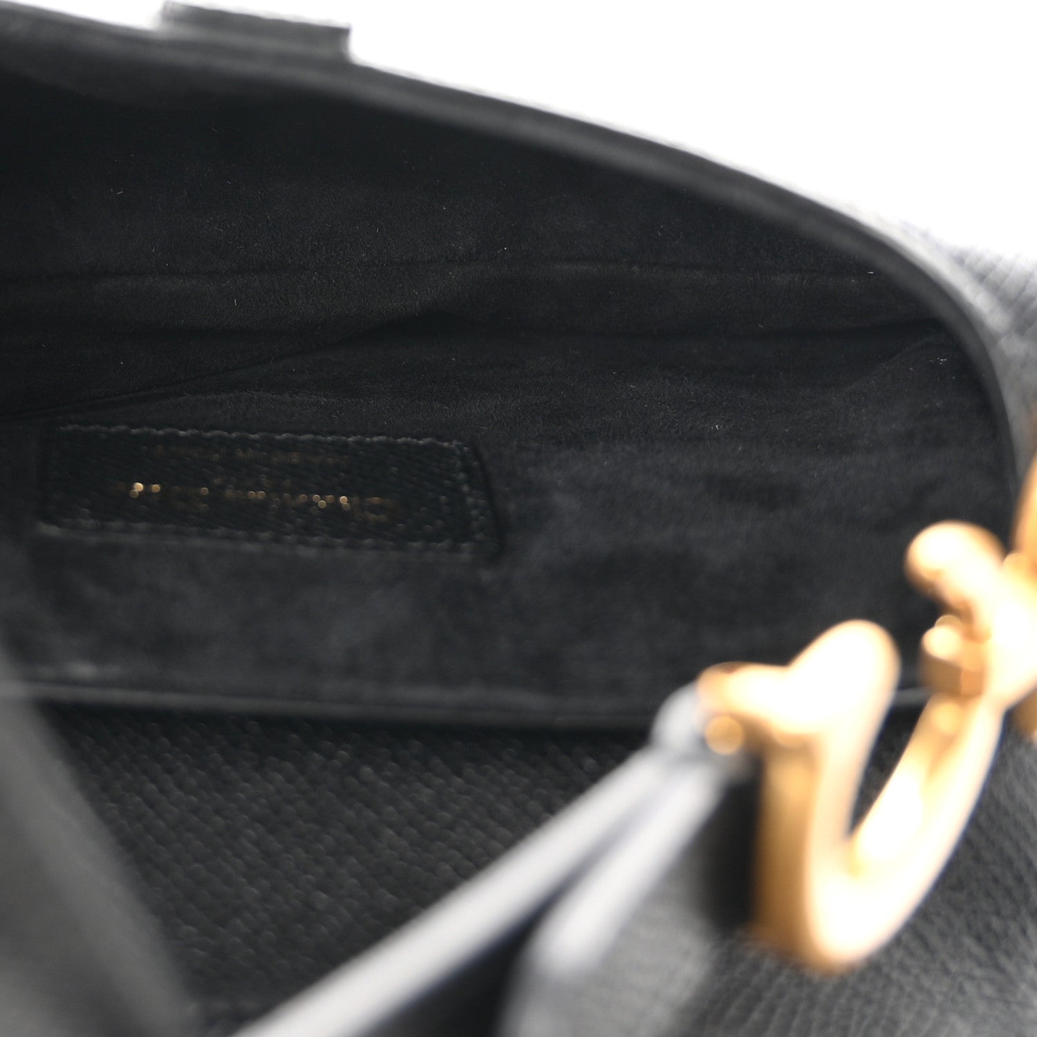 Christian Dior Grained Calfskin Mini Saddle Bag Black 5 of 11