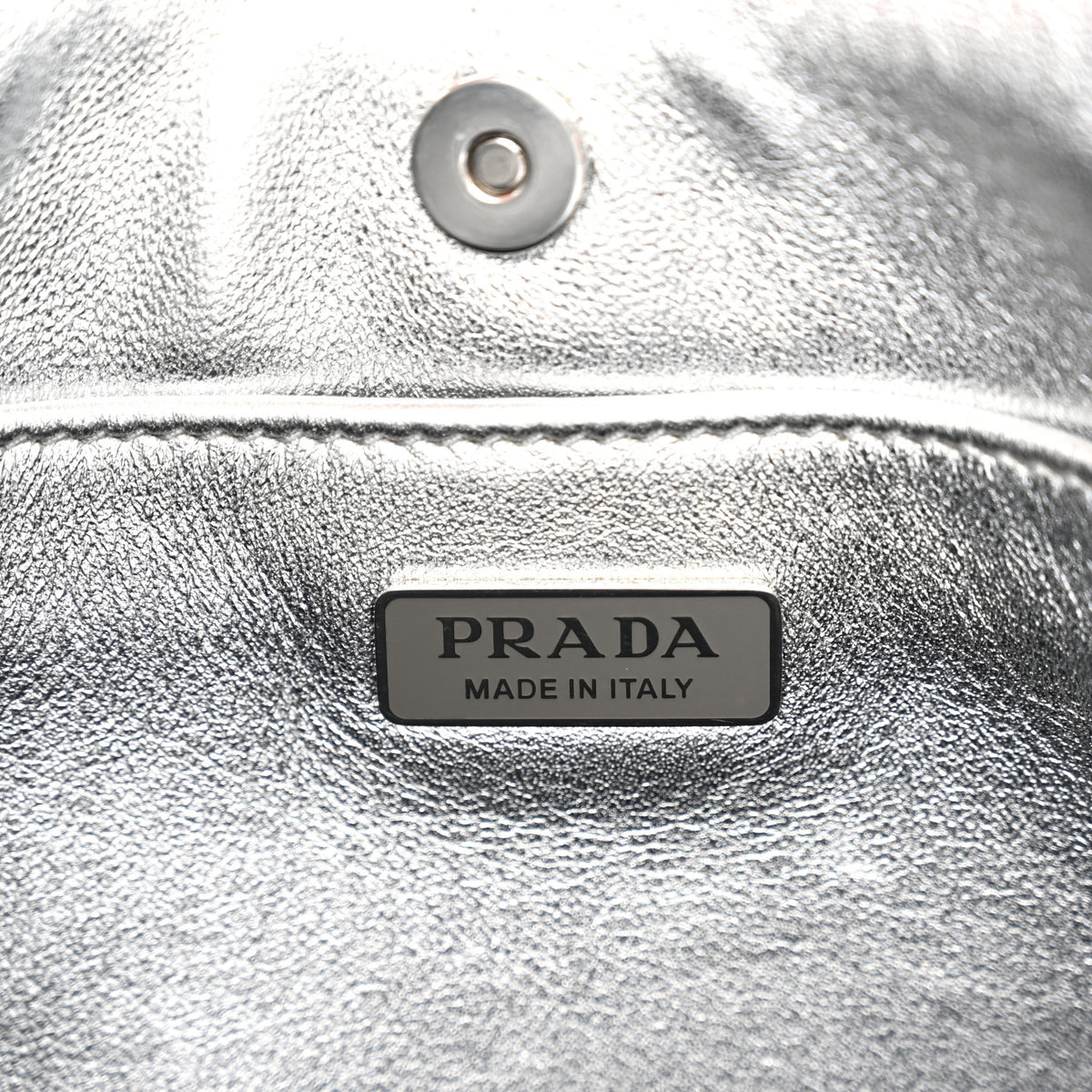 Prada Spazzolato Cleo Shoulder Bag Argento 6 of 9