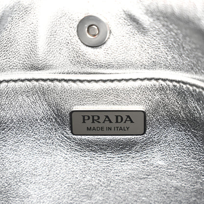Prada Spazzolato Cleo Shoulder Bag Argento 6 of 9