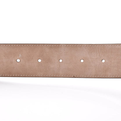 Gucci GG Supreme Monogram Selleria Calfskin Interlocking G 40mm Belt 95 38 Beige Ebony Blue 5 of 8