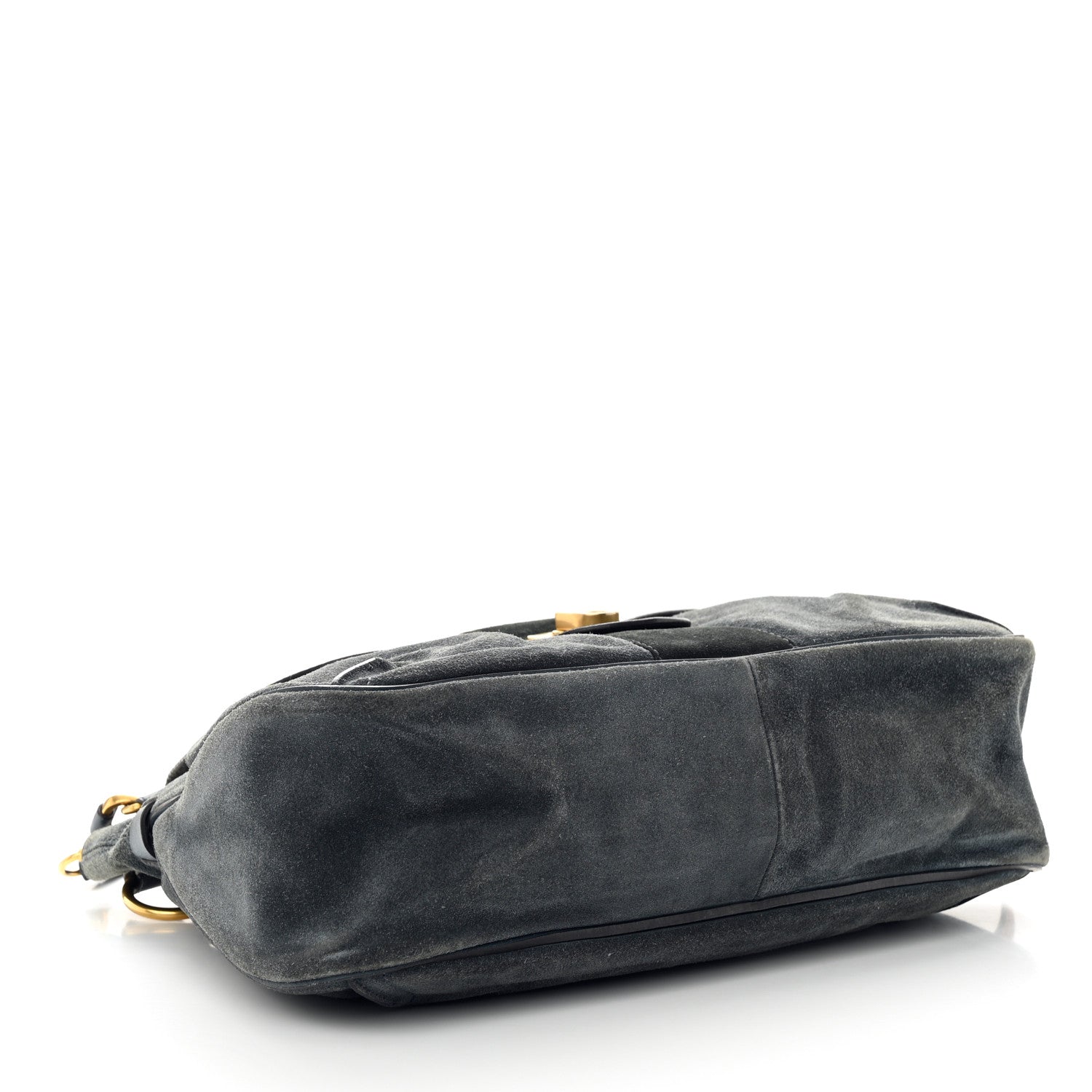 Chloe Suede Medium Lexa Shoulder Bag Silver Blue 4 of 12