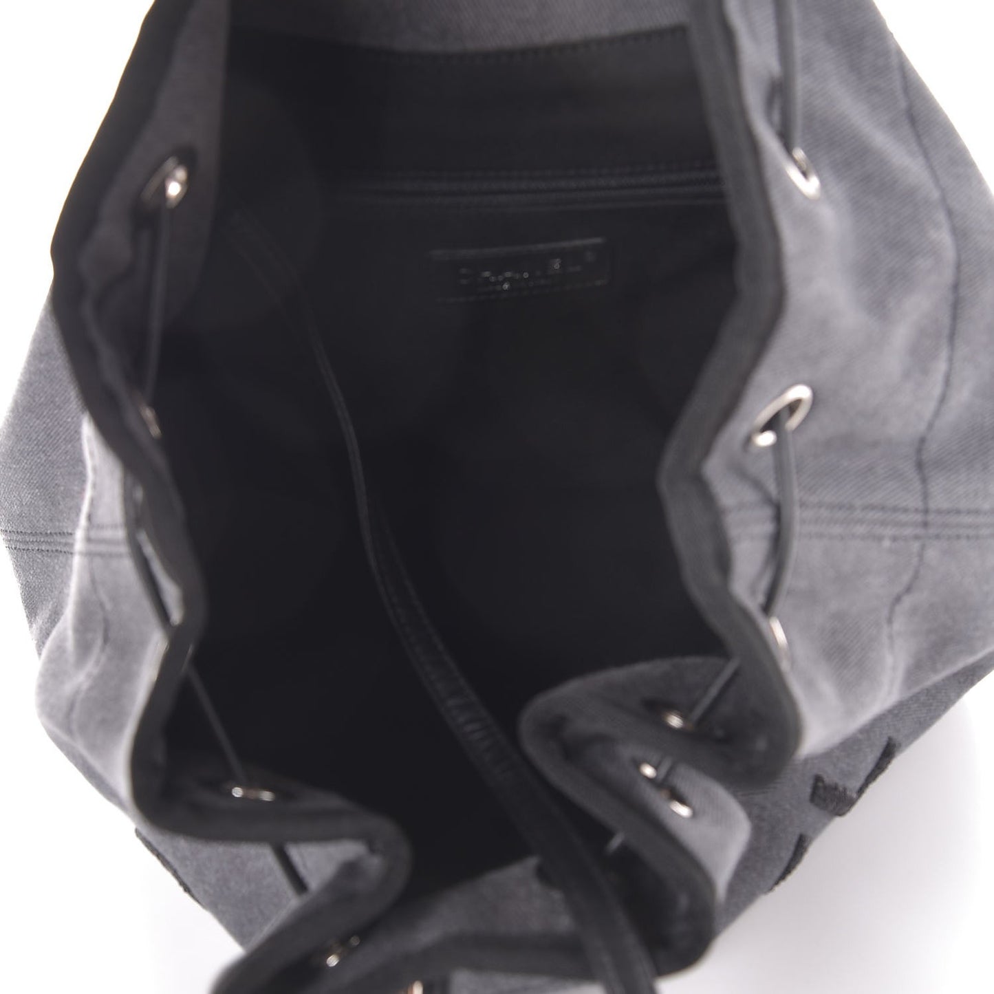Canvas Sequin Large Deauville Backpack Charcoal