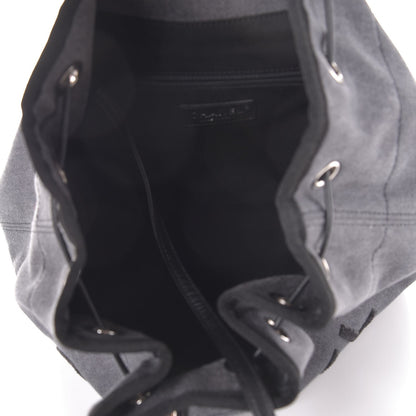 Chanel Canvas Sequin Large Deauville Backpack Charcoal 5 of 7
