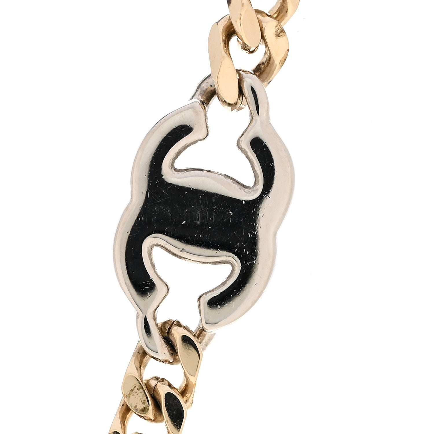 Chanel Crystal Chain CC Link Choker Gold Silver 5 of 7