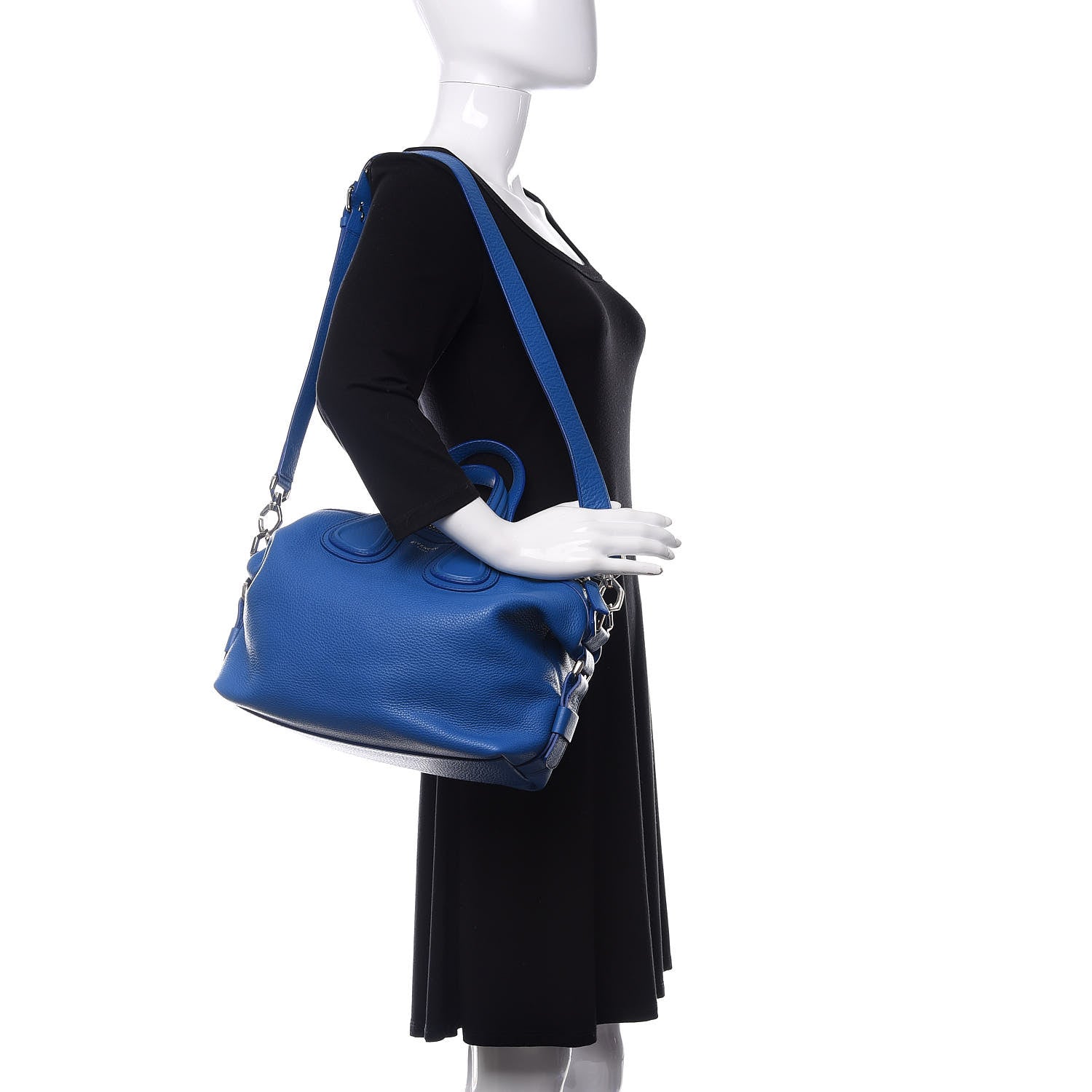 Givenchy Waxy Grained Calfskin Small Nightingale Blue Indigo 2 of 11