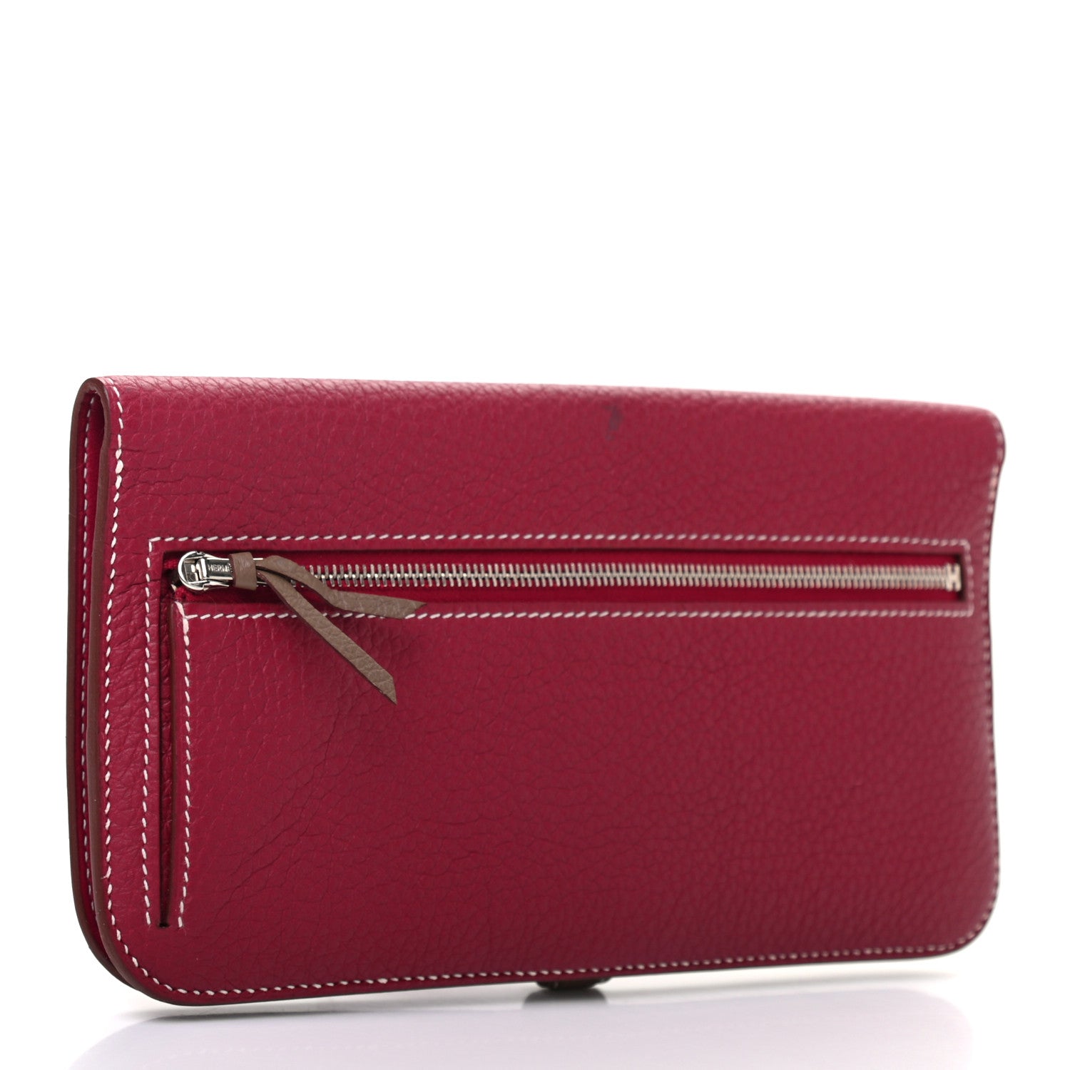 Hermes Togo Dogon Recto Verso Wallet Rubis Etoupe 3 of 6
