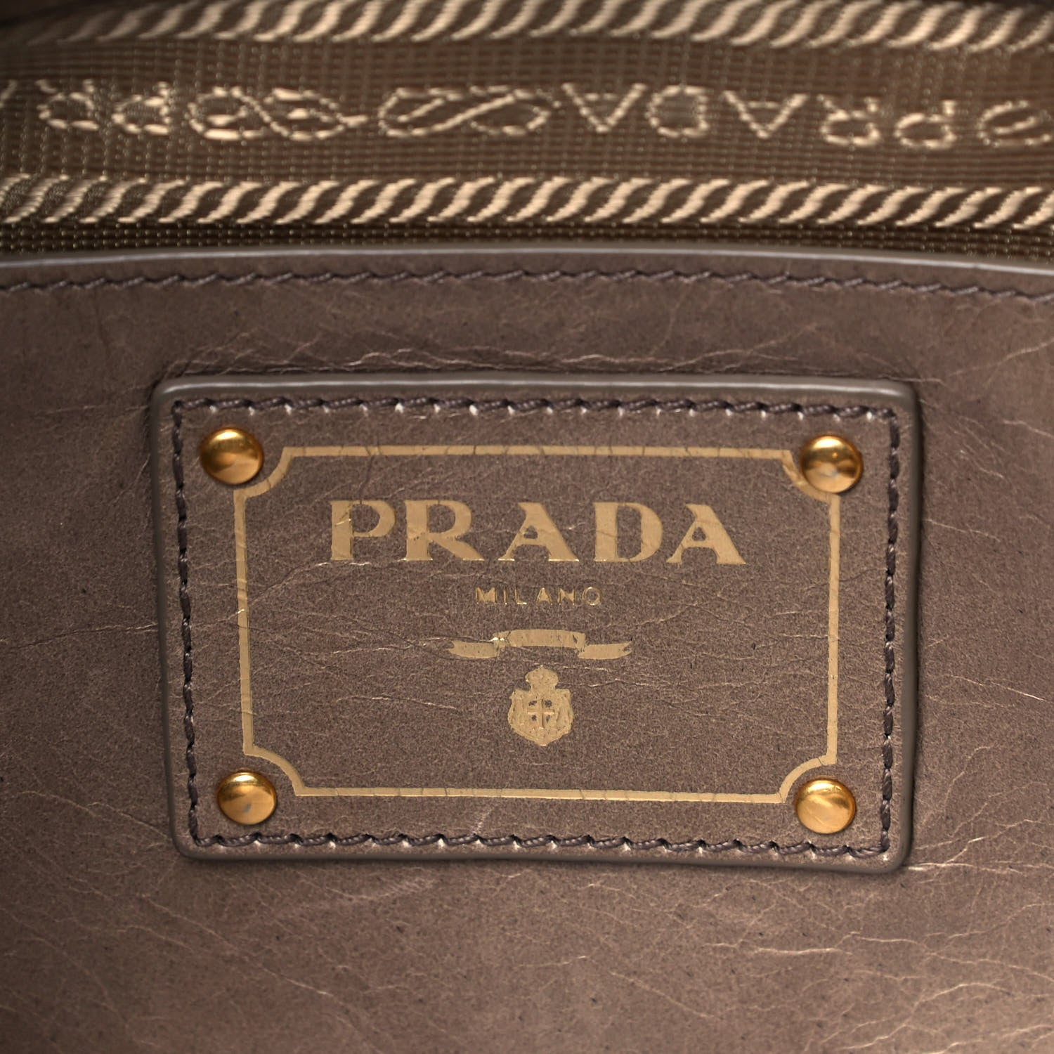 Prada Vitello Shine Tote Giunco 5 of 8