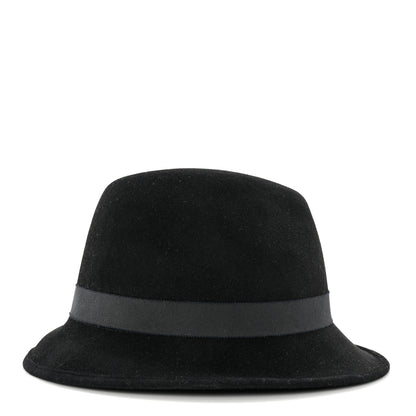 Chanel Felt Fedora Hat M Black 5 of 8