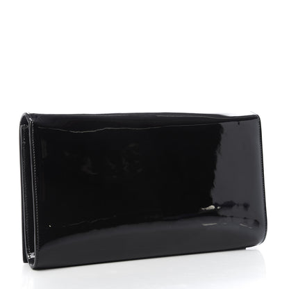 Saint Laurent Patent Monogram Large Belle De Jour Clutch Black 3 of 9