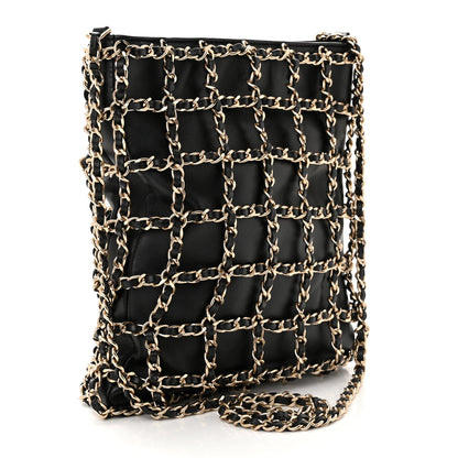 Chanel Lambskin Shopping Chain Tote Black 3 of 12