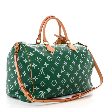 Louis Vuitton Calfskin Monogram Speedy P9 Bandouliere 40 Green 4 of 12