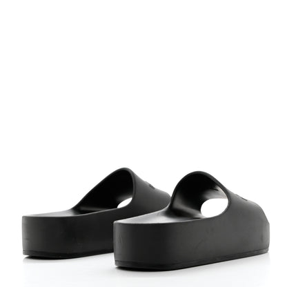 Balenciaga Rubber Chunky Platform Slide Sandals 38 Black 4 of 9