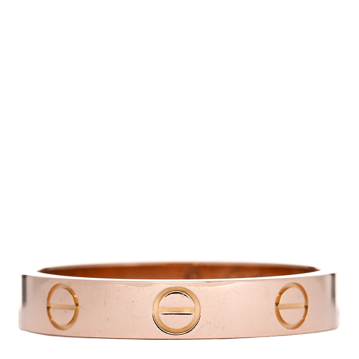 18K Pink Gold 3.5mm LOVE Wedding Band Ring 56 7.5