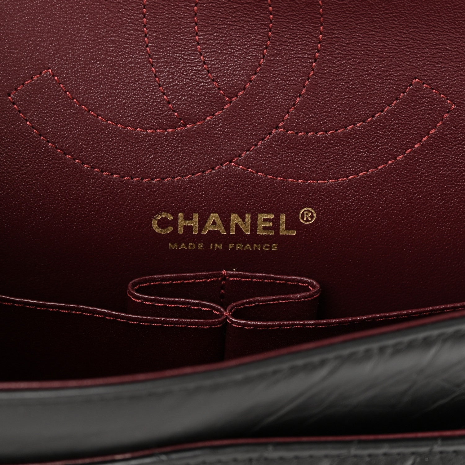 Chanel Aged Calfskin Chevron Quilted 2.55 Reissue 226 Flap Black 6 of 14