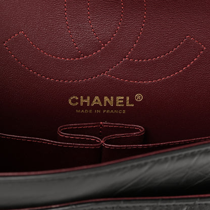Chanel Aged Calfskin Chevron Quilted 2.55 Reissue 226 Flap Black 6 of 14