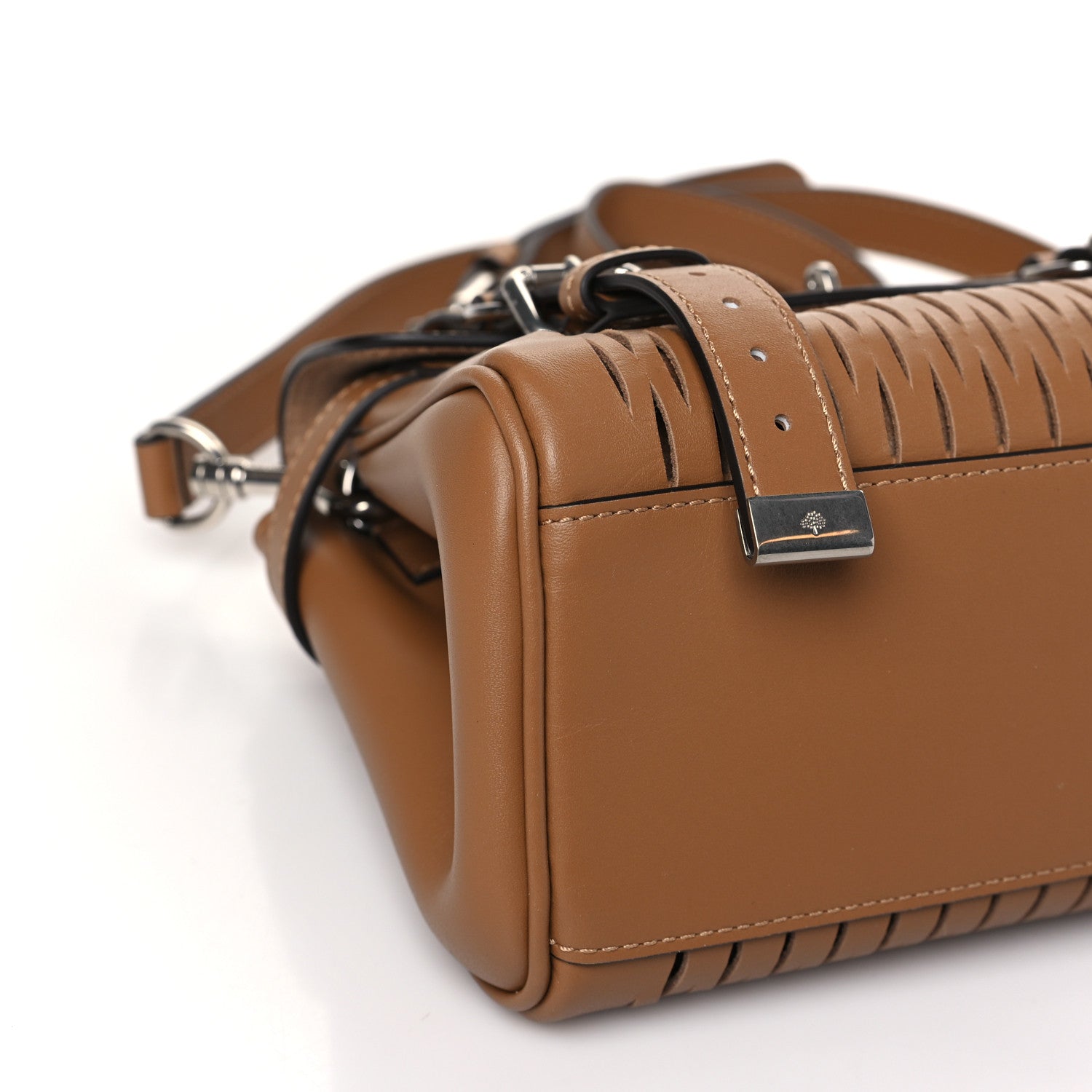 Mulberry Classic Smooth Mesh Calfskin Mini Alexa Teak 7 of 8