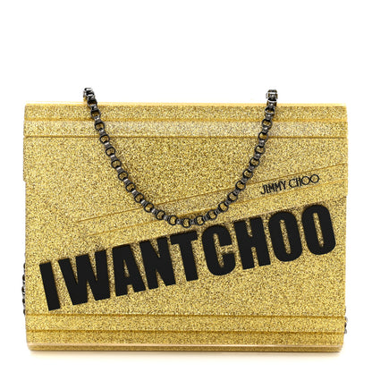 Jimmy Choo Acrylic Glitter I Want Choo Gold 1 of 10