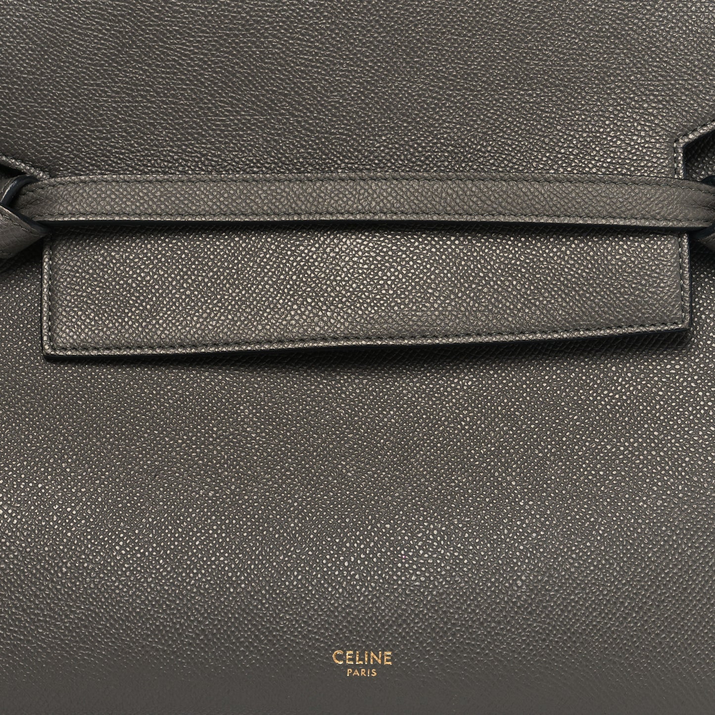 Grained Calfskin Mini Belt Bag Grey