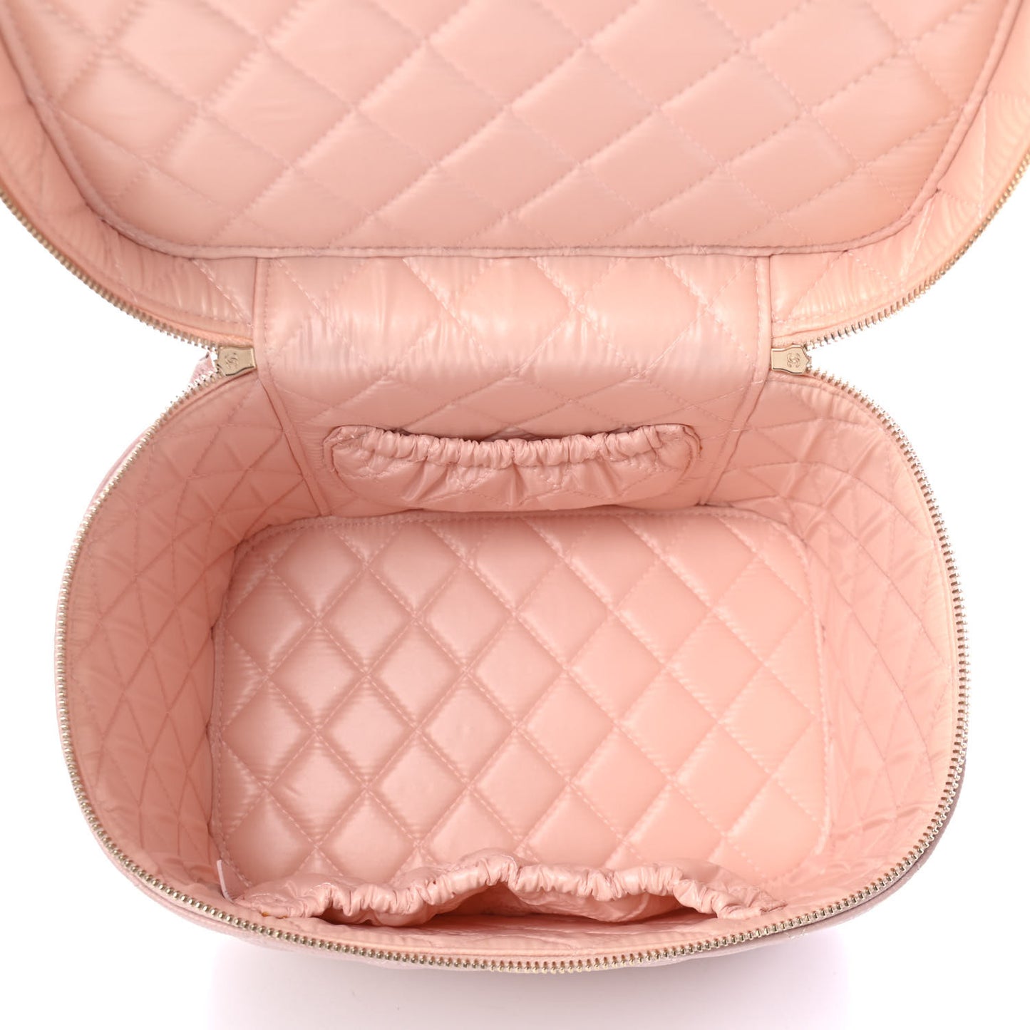 Caviar Quilted Large Vanity Pouch Light Pink