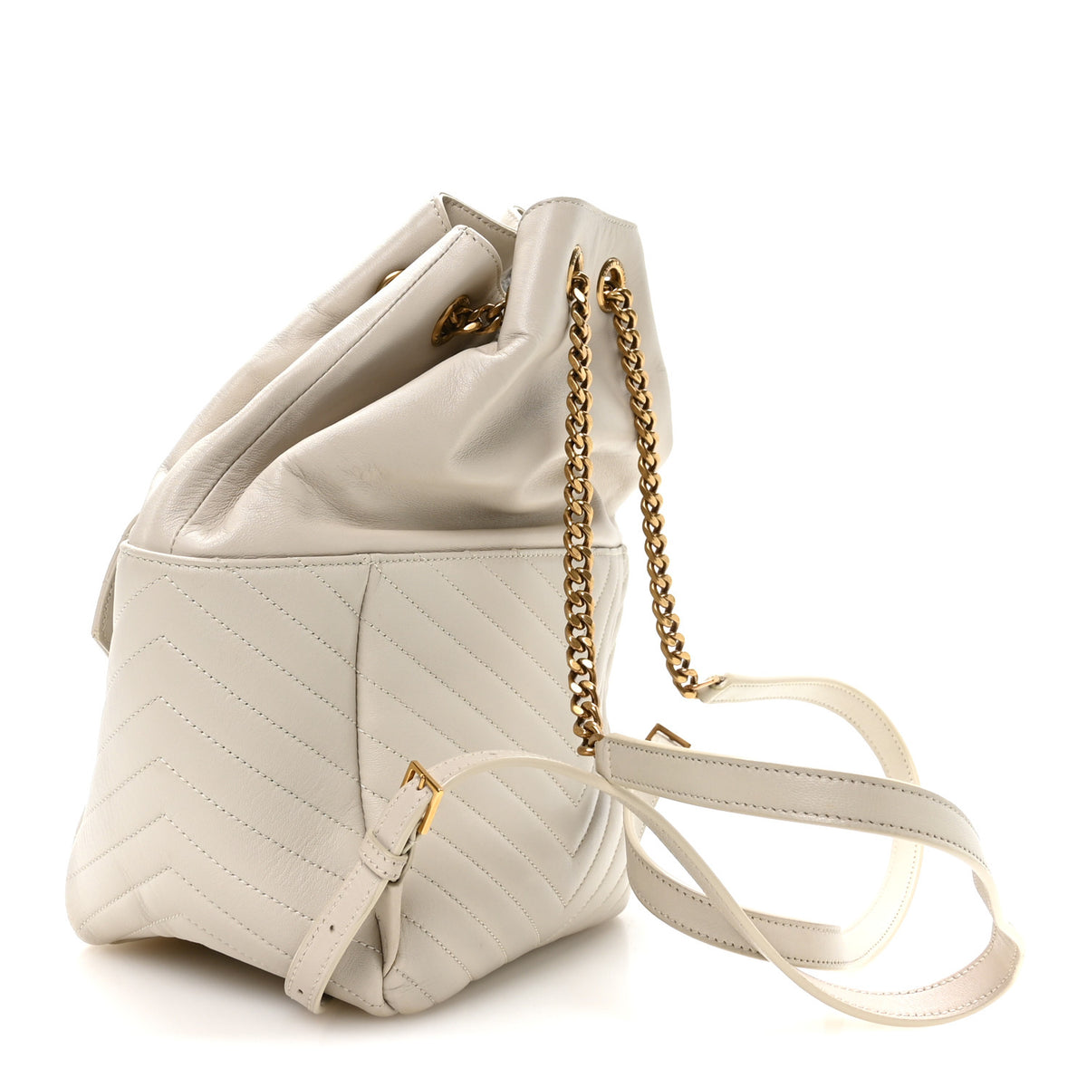 Lambskin Matelasse Monogram Joe Backpack Cream