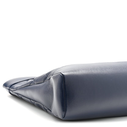 Chanel Shiny Lambskin Quilted 31 Shopping Bag Navy 9 of 10