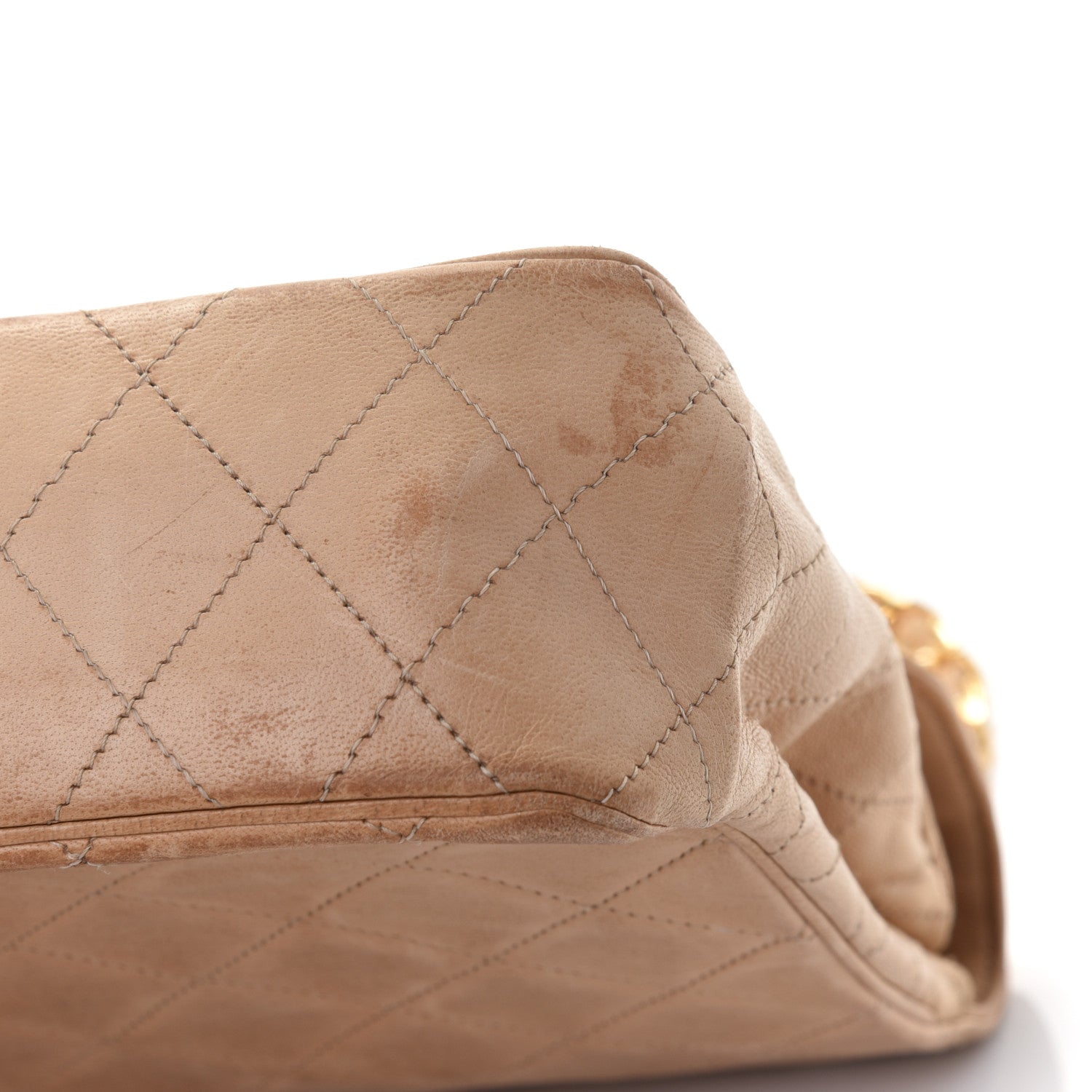 Chanel Lambskin Quilted Medium Single Flap Beige 5 of 5