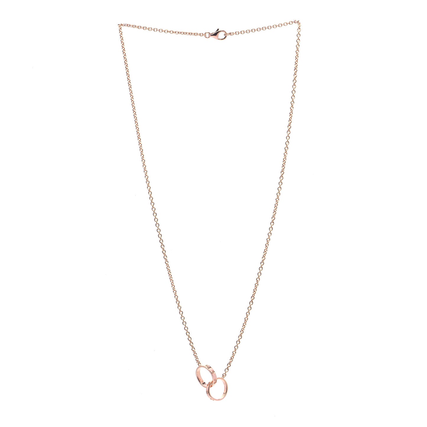 18K Pink Gold Interlocking LOVE Necklace
