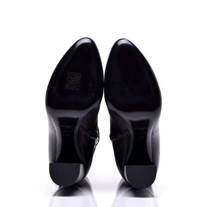 Saint Laurent Calfskin Joplin Buckle Booties 40 Black 5 of 10