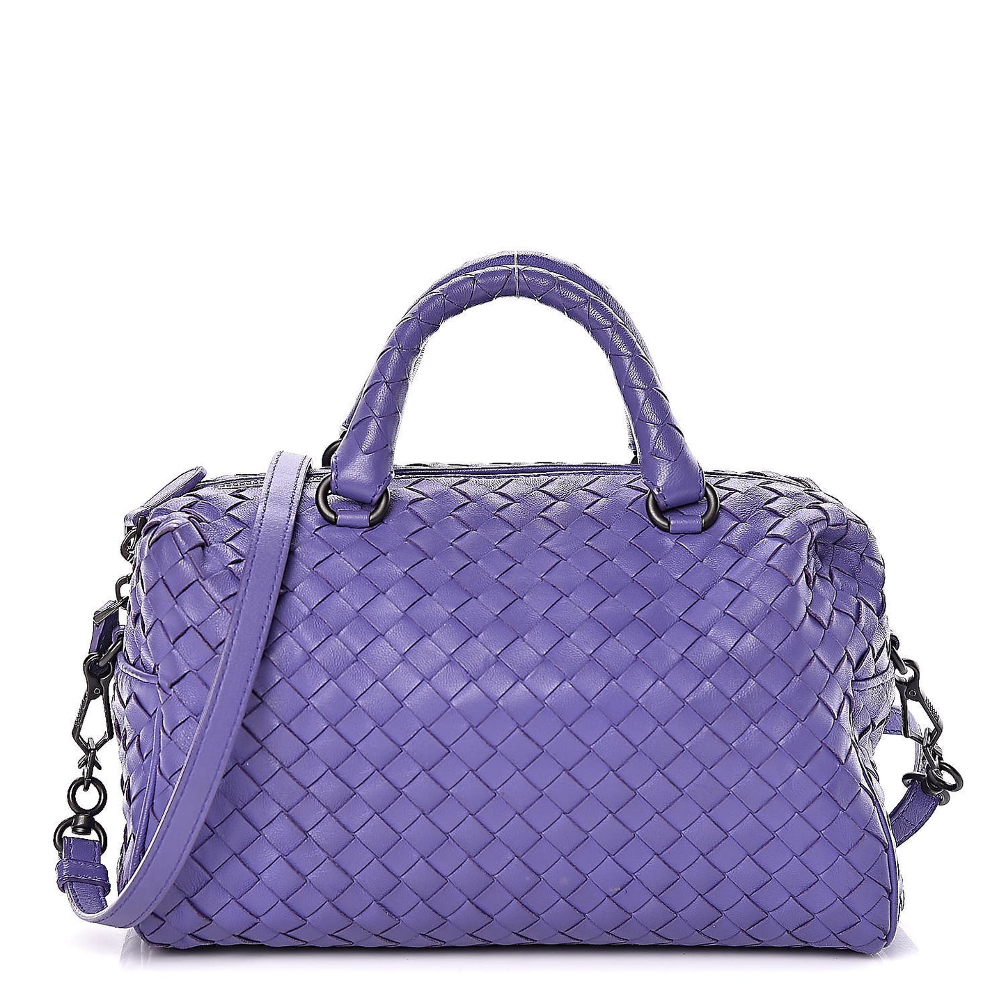 Nappa Intrecciato Mini Top Handle Bag Lavender