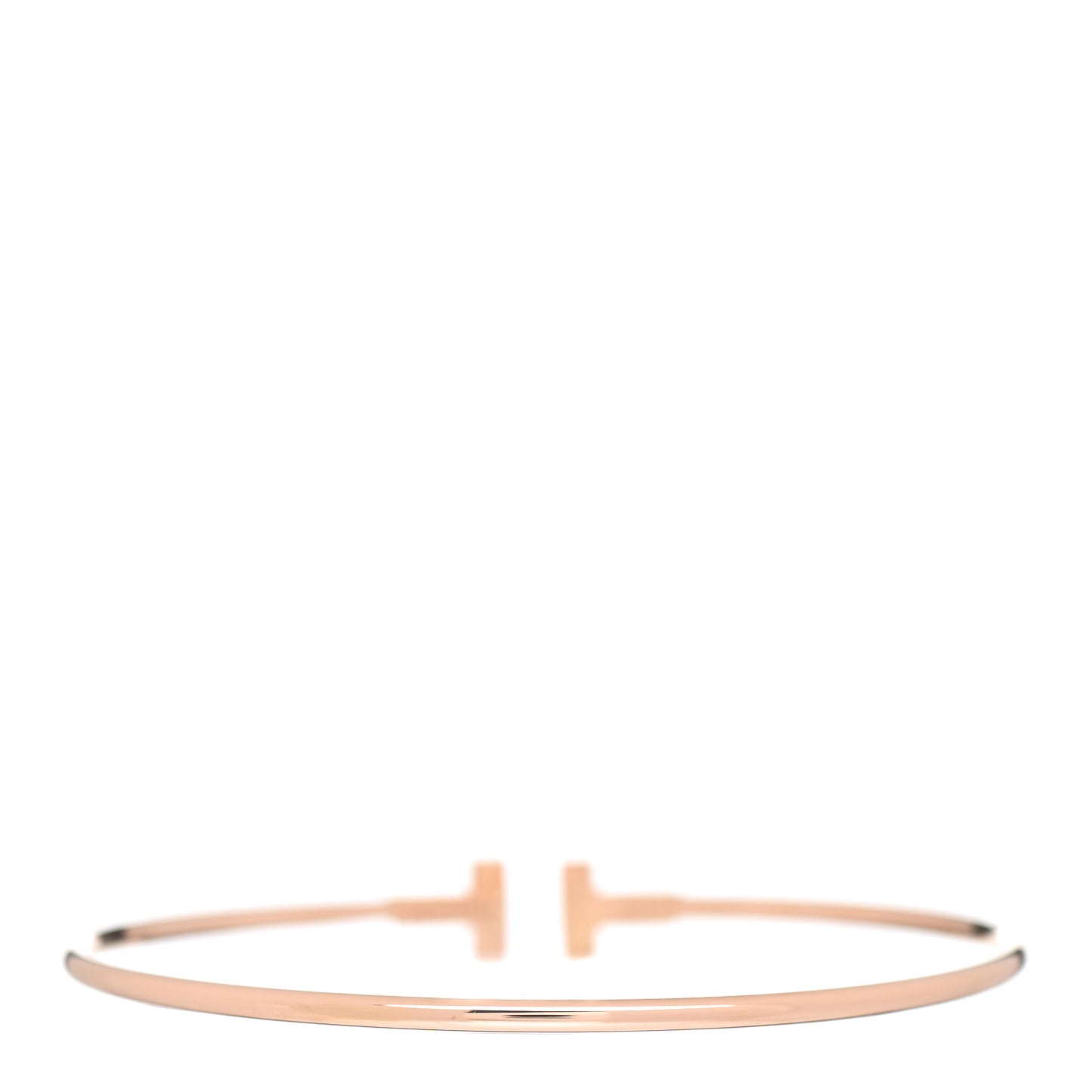18K Rose Gold Narrow T Wire Bracelet