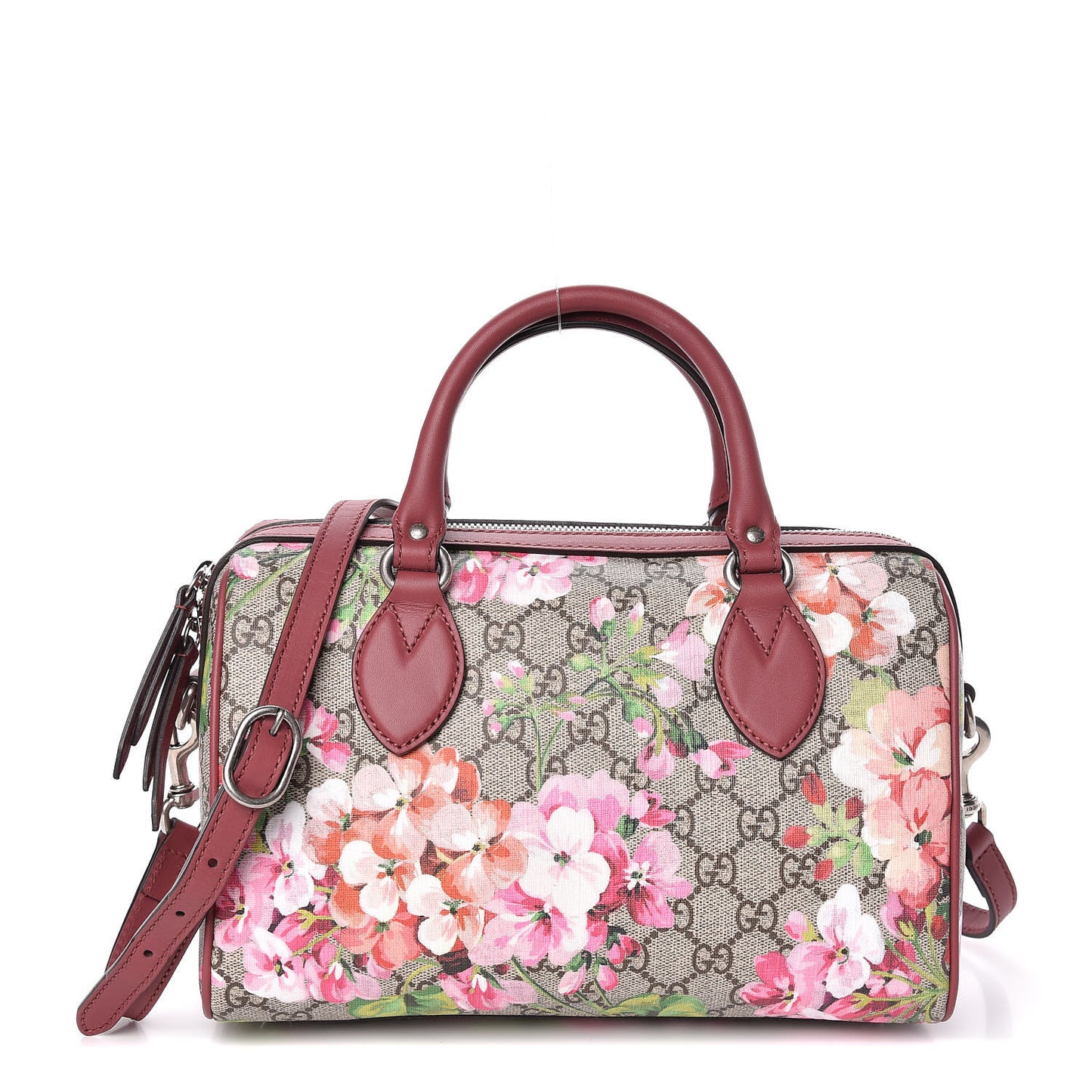 GG Supreme Monogram Blooms Small Boston Beige Multicolor Dry Rose