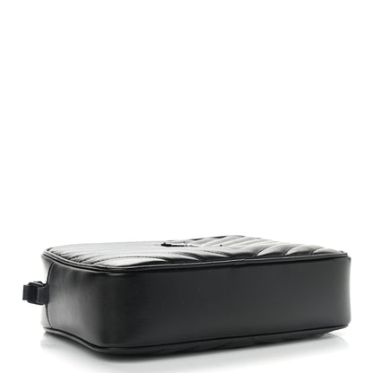 Saint Laurent Calfskin Matelasse Monogram Lou Camera Bag Black 4 of 9