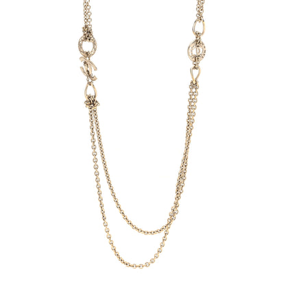 Chanel CC Medallion Paris Long Necklace Gold 1 of 4