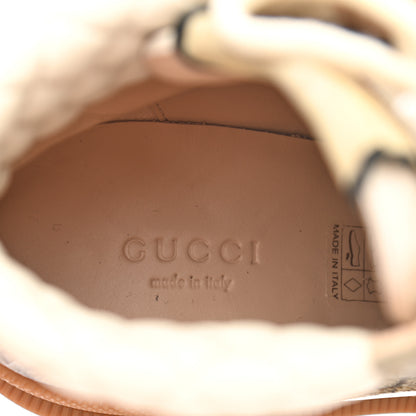 Gucci Calfskin GG Supreme Monogram Nappa Quilted Lace Up Ankle Boots 38 Mystic White Beige 8 of 10