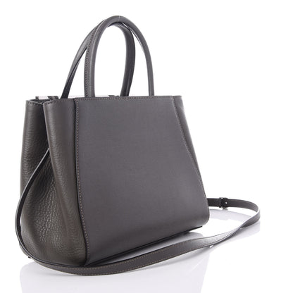 Fendi Vitello Elite Petite 2Jours Tote Asphalt 2 of 8