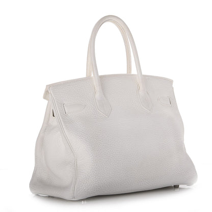 Hermes Taurillon Clemence Birkin 30 White 3 of 44