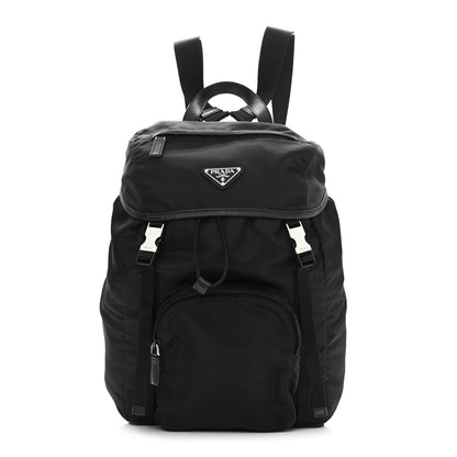 Prada Tessuto Nylon Montagna Double Buckle Backpack Black 1 of 10