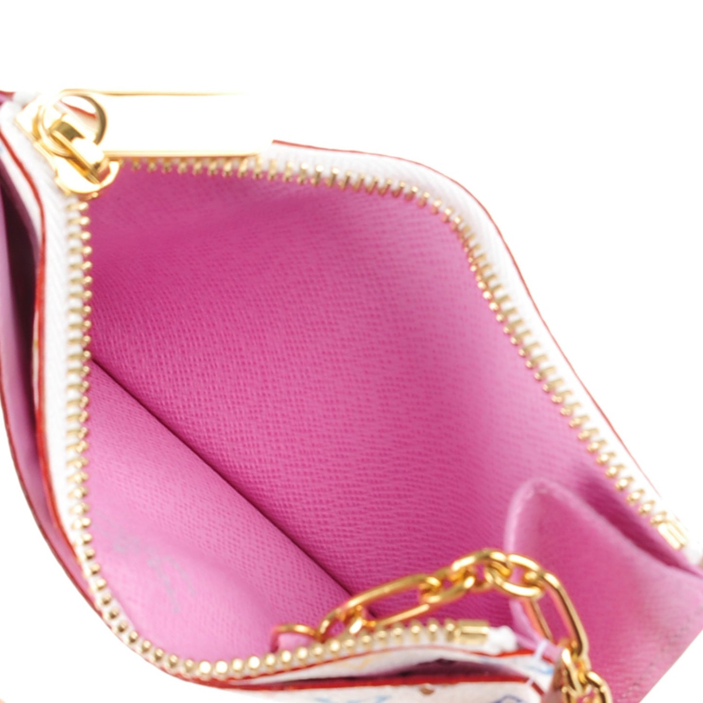 Monogram Multicolor Key Pouch White Litchi