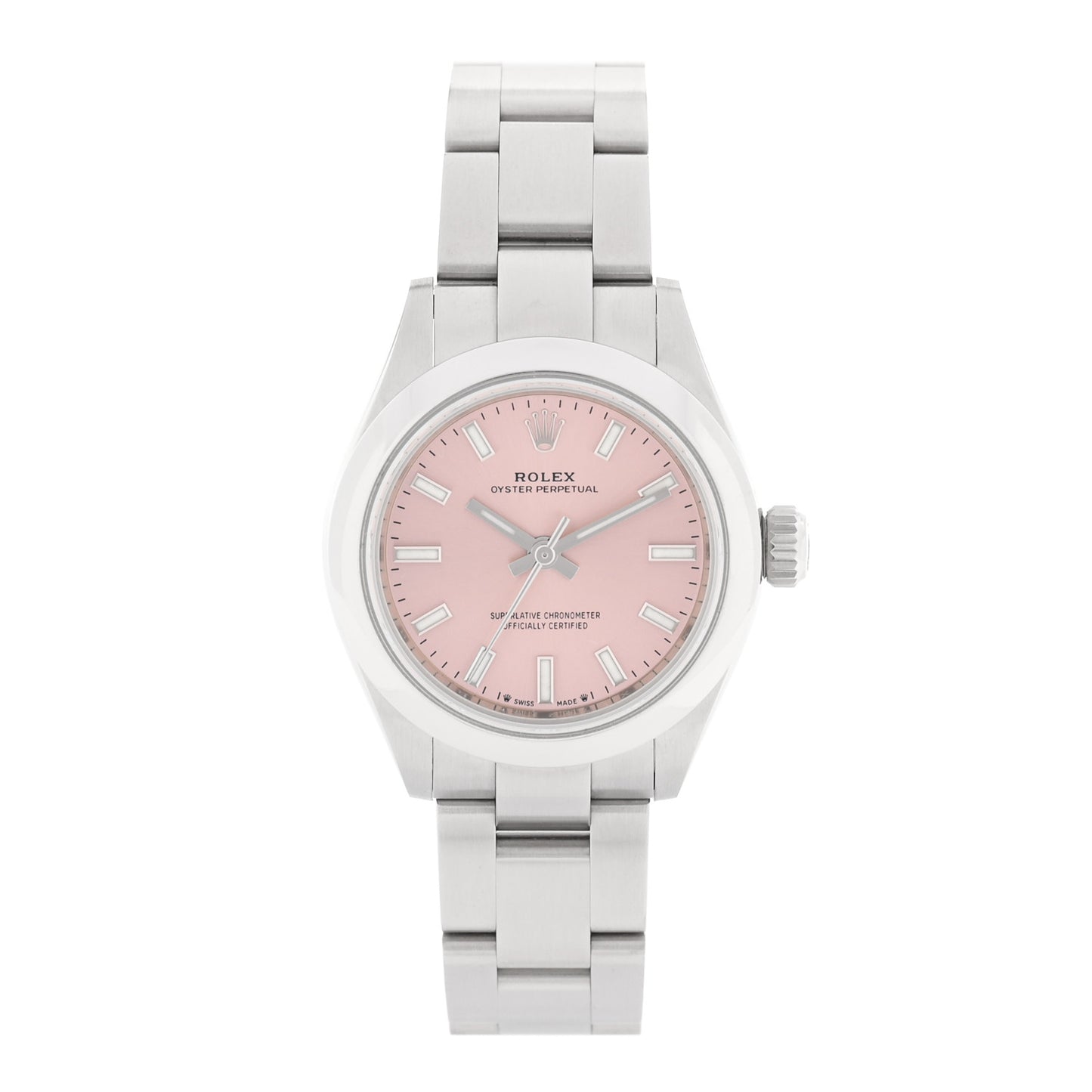 Stainless Steel 28mm Oyster Perpetual Datejust Watch Candy Pink 276200 Pink