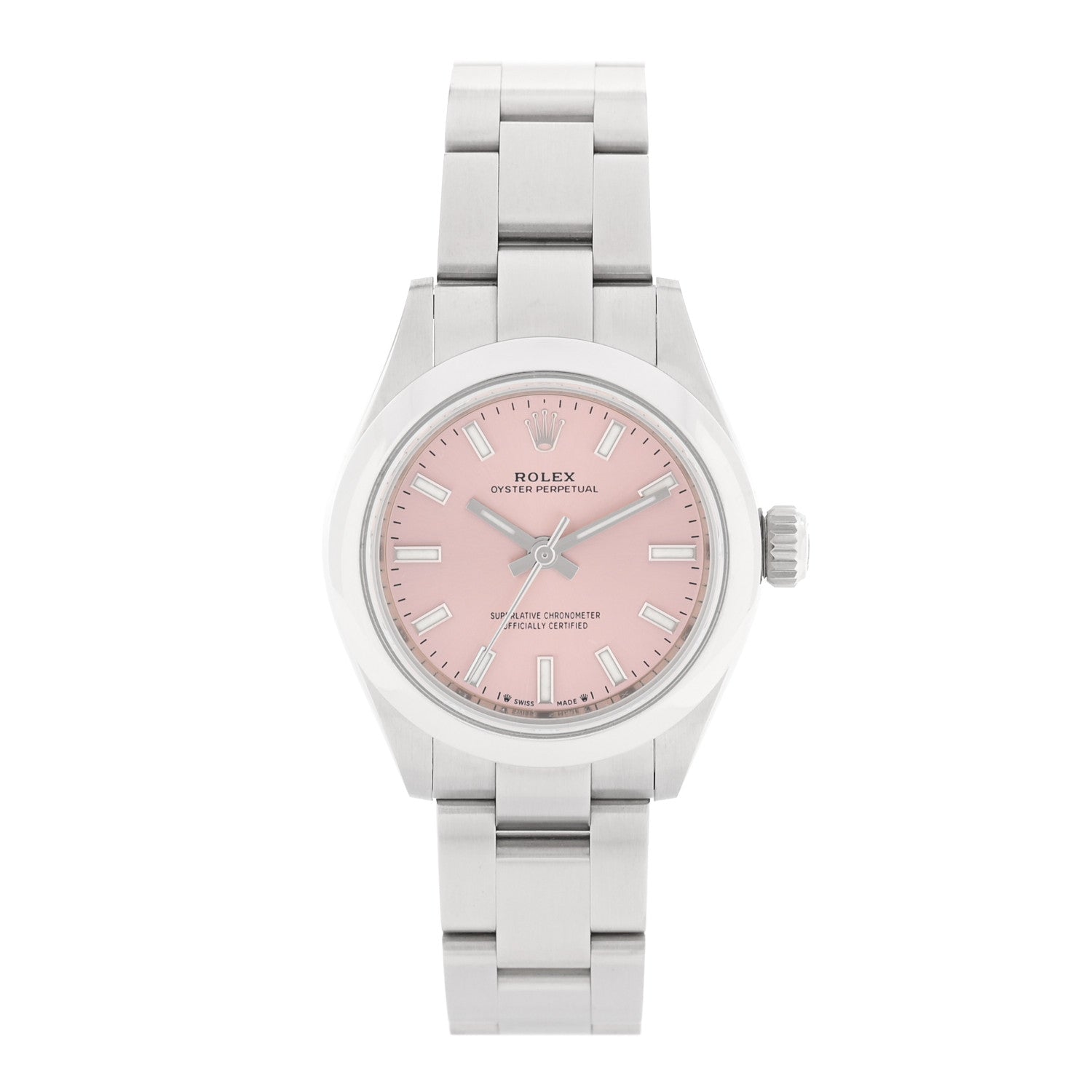 Rolex Stainless Steel 28mm Oyster Perpetual Datejust Watch Candy Pink 276200 Pink 1 of 5