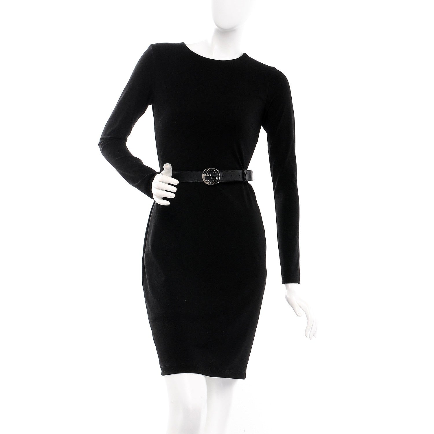 Gucci Calfskin Interlocking G Belt 80 32 Black 2 of 7