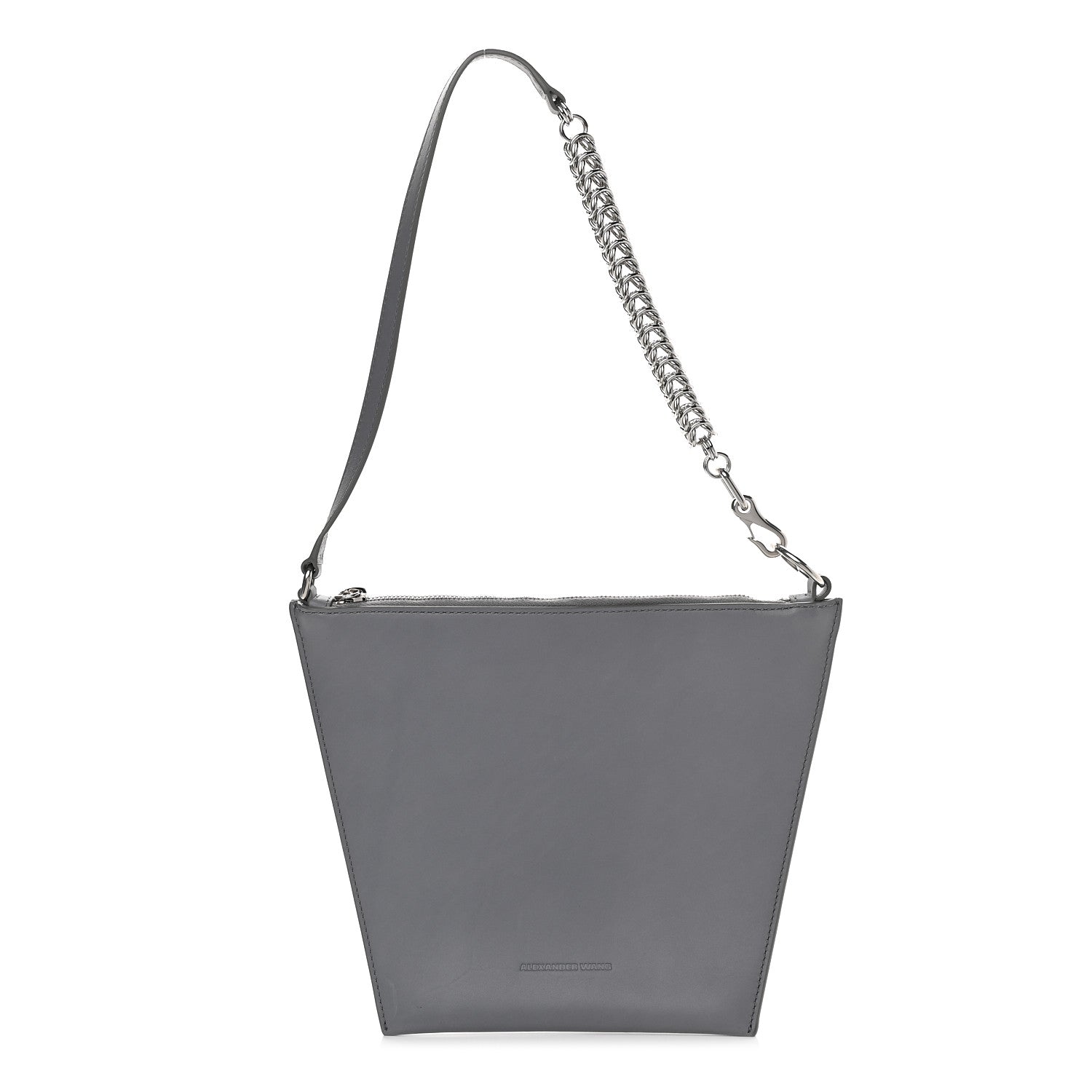 Alexander Wang Smooth Calfskin Mini Genesis Box Chain Bag Dark Gray 1 of 8