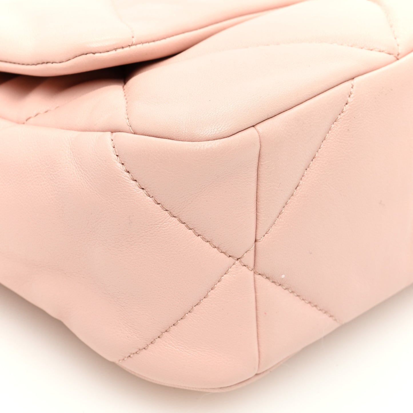 Goatskin Quilted Medium Chanel 19 Flap Light Pink