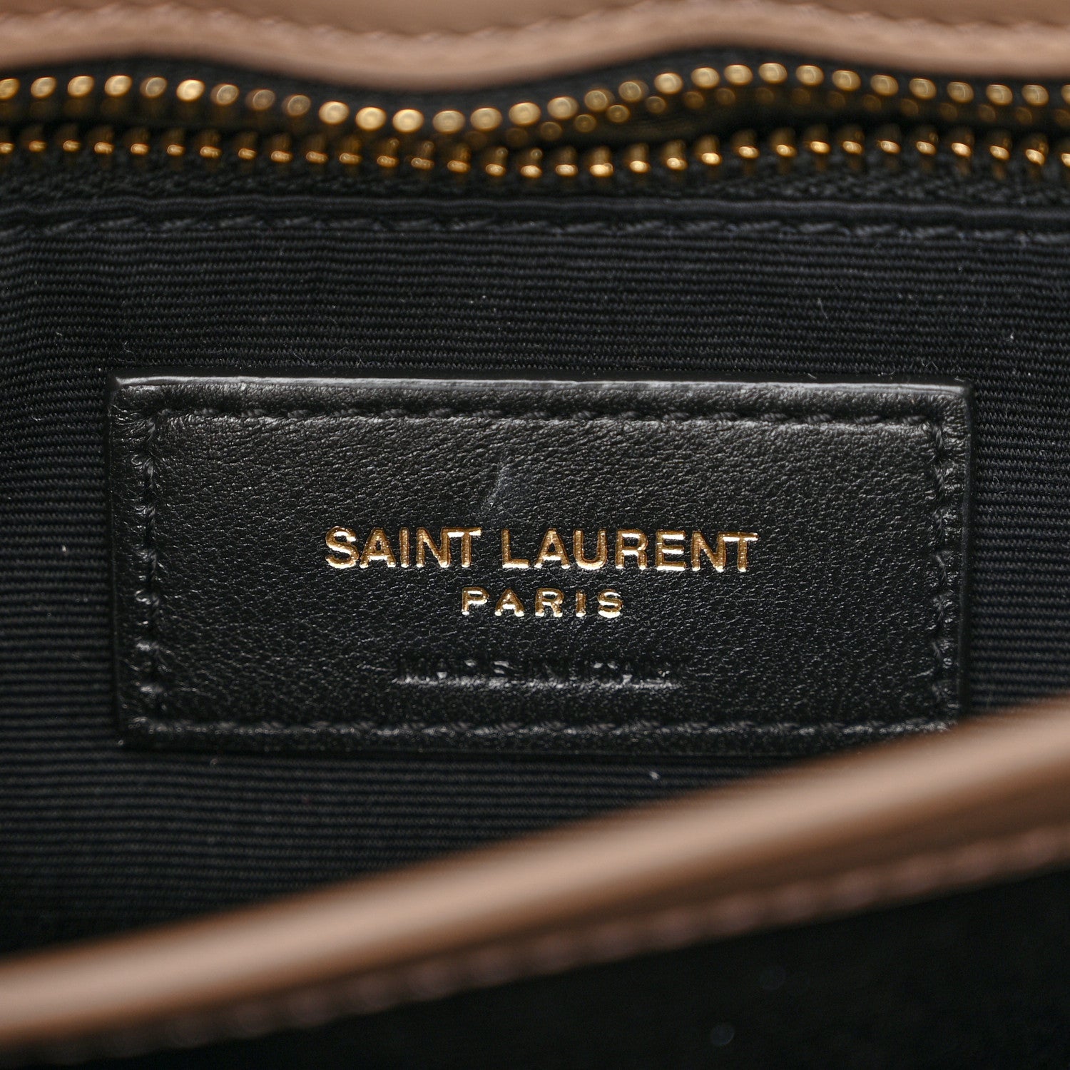 Saint Laurent Calfskin Y Quilted Monogram Toy Loulou Crossbody Bag Taupe 6 of 13
